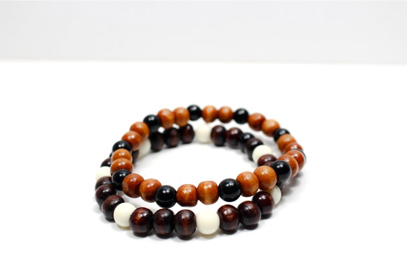 "Hardwood" Wood Jewelry Bracelet, Handmade Men Women Bracelet