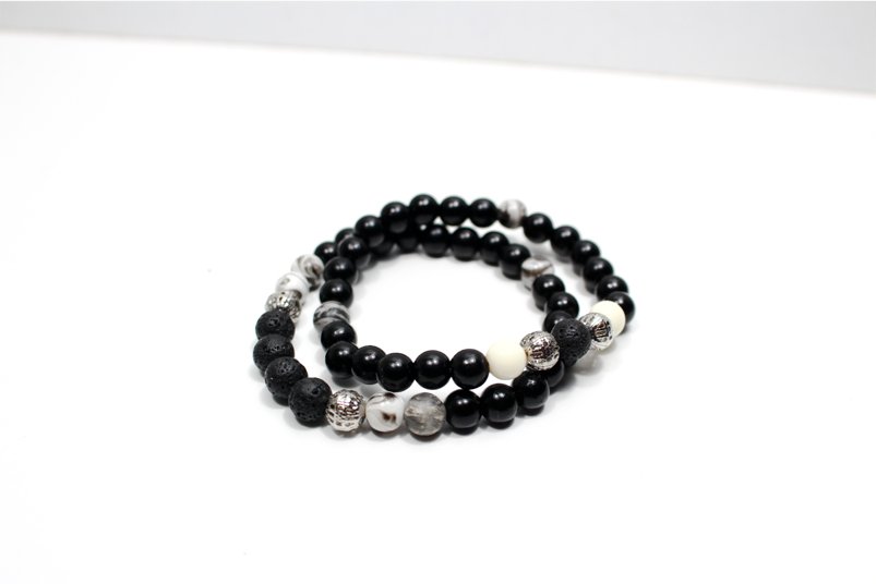 "Onyx Lava Stone" - Lava Rock Beads Bracelet, Stylish Bracelet, Healing Gemstone,For Gift, Handmade Men Women Bracelet