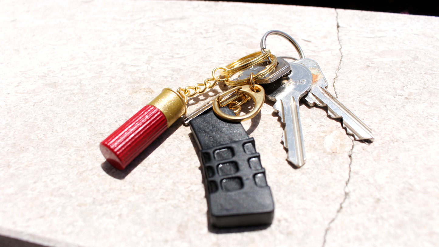 Set of Two - Shotgun Shell Mini Keychain , 3D Printed Keychain
