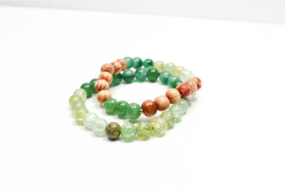 "Jade" - Jade Gemstone Beads Bracelet, Stress Relief Chakra Bracelet, Healing Gemstone,Stone Jewelry, Handmade Men Women Bracelet